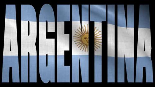 Videohive - Argentina Flag Into Country Name - 38342544