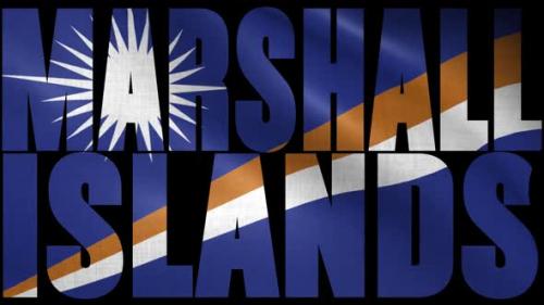 Videohive - Marshall Islands Flag Into Country Name - 38342545
