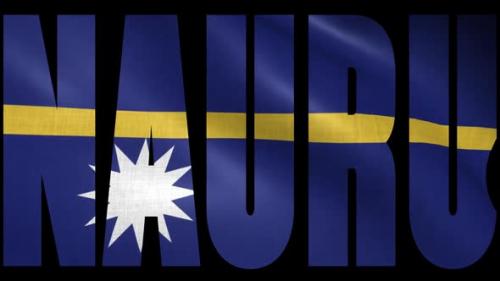 Videohive - Nauru Flag Into Country Name - 38342552