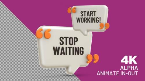 Videohive - Inspirational Quote: Stp waiting start working - 38354347