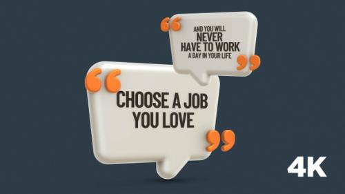 Videohive - Inspirational Quote: choose a job you love and never work a day in your life - 38354355
