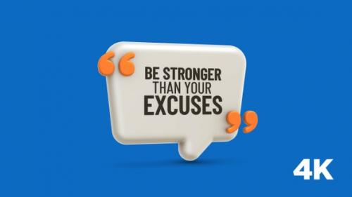 Videohive - Inspirational Quote: Be stronger than your excuses - 38354369