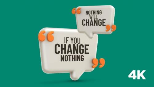 Videohive - Inspirational Quote: if you change nothing, nothing will change - 38354374