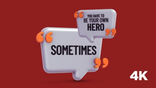 Videohive - Inspirational Quote: Sometimes you have to be your own hero - 38354395