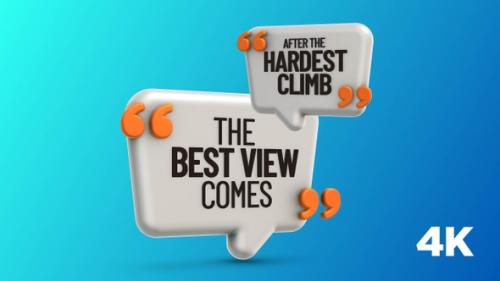 Videohive - Inspirational Quote: the best view comes after the hardest climb - 38354417