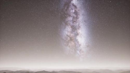 Videohive - Milky Way Above Snow Covered Terrain - 38313892