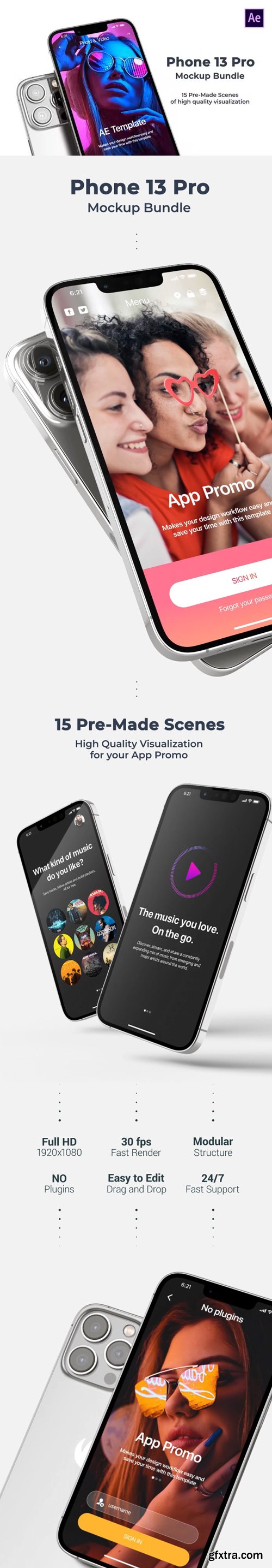 Videohive - Phone 13 Pro Mockup | App Promo - 35117039