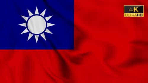 Videohive - Taiwan Flag 4K - 38316062