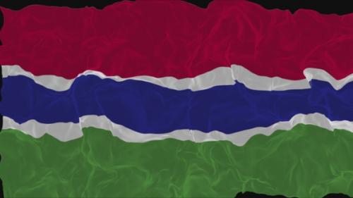Videohive - flag Gambia turns into smoke. State weakening concept, alpha channel. - 38339961