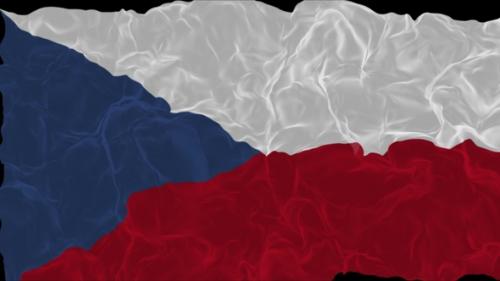 Videohive - flag Czech Republic turns into smoke. State weakening concept a crisis, alpha channel - 38339969