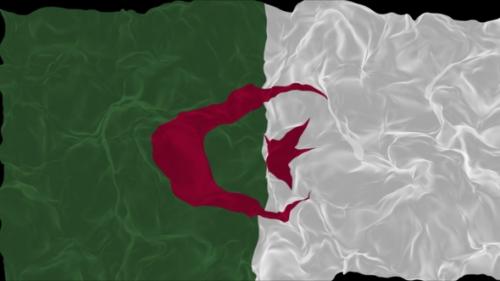 Videohive - flag Algeria turns into smoke. State weakening concept a crisis, alpha channel - 38339981