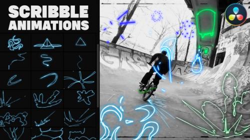 Videohive - Abstract Scribble Animations for Davinci Resolve - 38412891