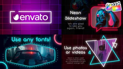 Videohive - Neon Slideshow for FCPX - 38414440