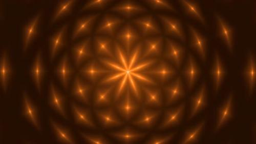 Videohive - Brown Glowing Star Hypnotic Background - 38429049