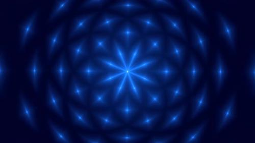 Videohive - Blue Color Glowing Star Hypnotic Background - 38429050