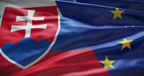 Videohive - Slovakia and EU waving flag - 38443922