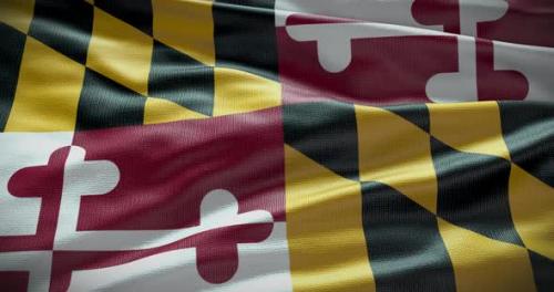 Videohive - Maryland waving flag loop - 38444224