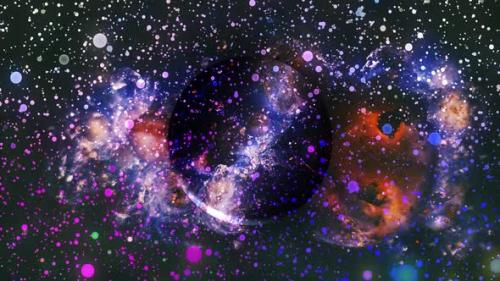 Videohive - Animation Star Space Sky Galaxy Colorful Flowing Globe Rotate Zoom In Background - 38379585