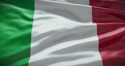 Videohive - Italy waving flag loop - 38450840