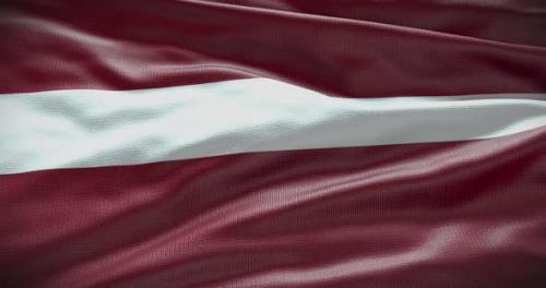 Videohive - Latvia waving flag loop 4K - 38450847