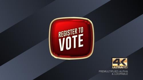 Videohive - Register To Vote Rotating Sign 4K - 38458985