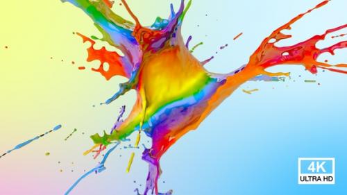 Videohive - Multicolor Paints Drops Splash V2 - 38454241