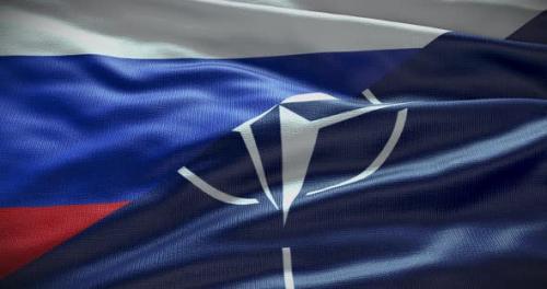 Videohive - Russia and NATO waving flag animation loop - 38454315