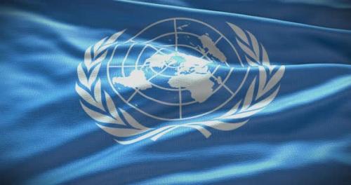 Videohive - United Nations flag waving animation - 38454323