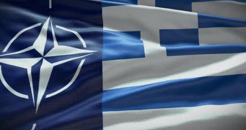 Videohive - Greece and NATO waving flag animation - 38455199