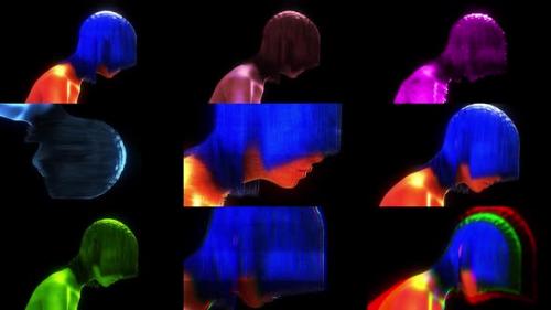 Videohive - Cyber Girls Tokyo Neon Style Abstract Advertisement Backdrop Hd - 38456311