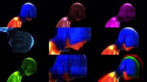 Videohive - Cyber Girls Tokyo Neon Style Abstract Advertisement Backdrop 4k - 38456312