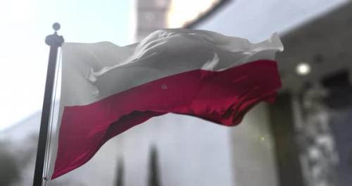 Videohive - Polish national flag. Poland country waving flag - 38485355
