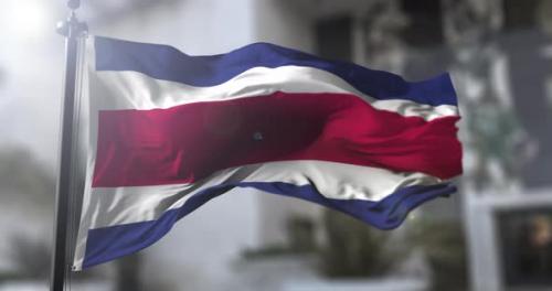 Videohive - Costa Rica national flag. Costa Rica country waving flag - 38485775