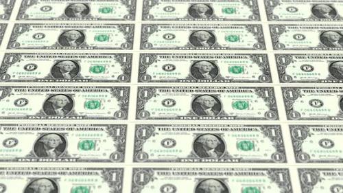 Videohive - One dollar banknote motion background - 38491444