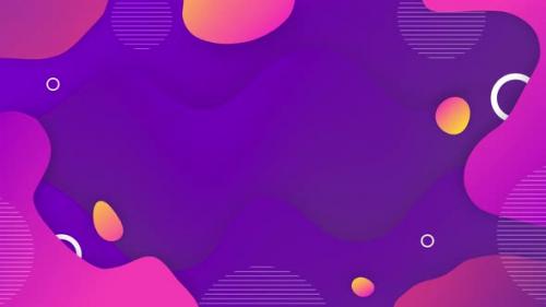 Videohive - Abstract shapes motion organic background animated. Purple background - 38493092