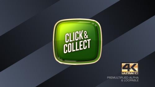 Videohive - Click and Collect Rotating Sign 4K - 38458955