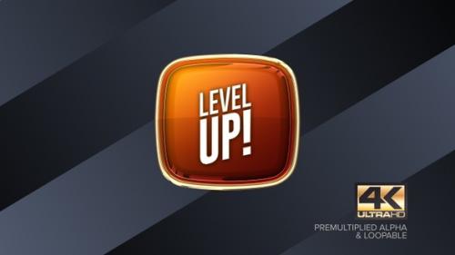 Videohive - Level Up Rotating Sign 4K - 38458961