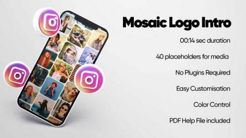 Videohive - Mosaic Logo Intro I Instagram Version - 38503490