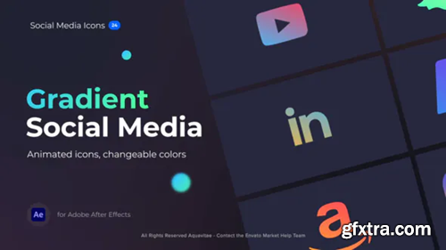 Videohive Animated Gradient Social Media Icons 38326740