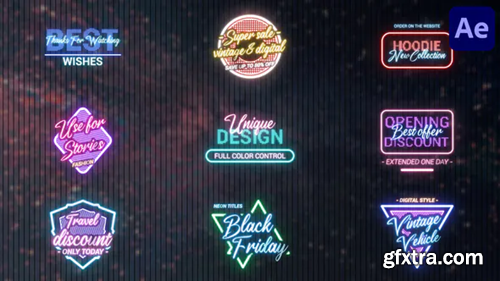 Videohive Black Friday Neon Titles for After Effects 38494596