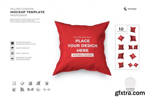 Pillow Cushion Mockup Template Set