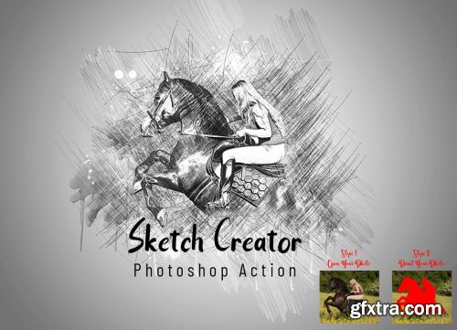 CreativeMarket - Sketch Creator Photoshop Action 7260882