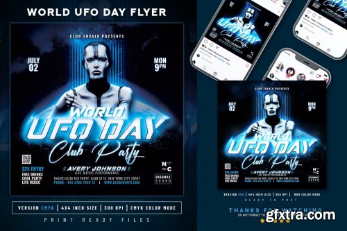 World UFO Day Party Flyer