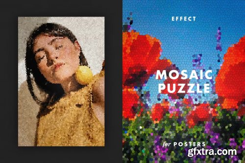 CreativeMarket - Mosaic Puzzle Effect for Posters 7205241