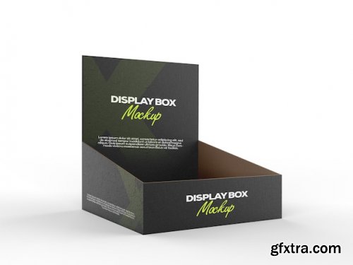 Matte display box mockup