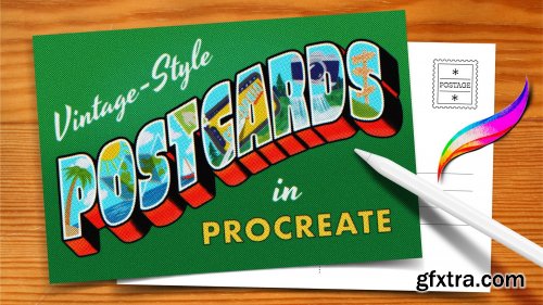 Postcards in Procreate: Vintage-Inspired Text Effects