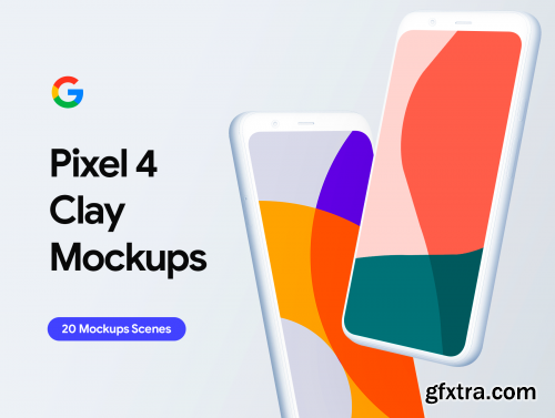 Google Pixel 4 - 20 Clay Mockups