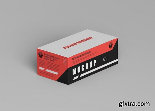 Rectangular box mockup for medicine package