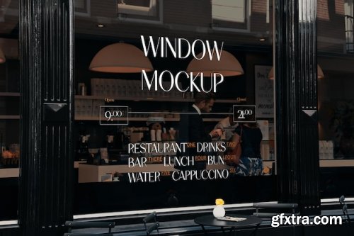 Restaurant window mockup