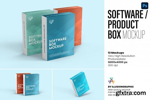 CreativeMarket - Software / Product Box Mockups 7294950